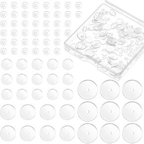 240 PCS مسطح القرط ظهور السيليكون ظهور ظهور حرك صافية لبقع دعم الأذن في القرط الثقيلة لأغطية الأقراط للرياضة 3/5/7/9 مم