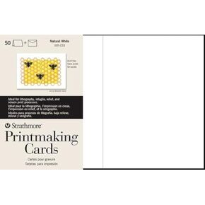 Strathmore Printmaking Cards, 5x6.875 inches, 100 Pack, Envelopes Included - Custom Greeting Cards for Weddings, Events, Birthdays