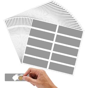 200 Pcs Scratch Off Stickers Labels 1.9"X1.6"Rectangle Self-Adhesive Scratch-Off Card Maker Odor-Free DIY Stickers for Gender Reveal Lottery Reward Programs Wedding Games Fundraisers Promotions