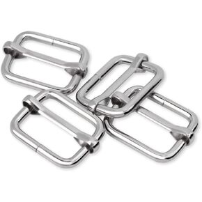 CooBigo 25 Pack Tri-glide Slide + 100 Pack D Ring for Webbing, Strap, Bag, Backpack