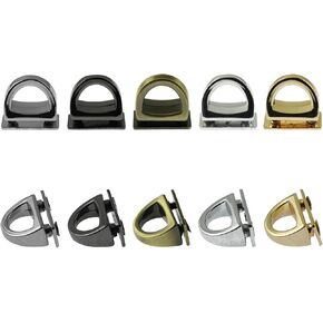 10PCS Zinc Alloy D Ring Buckle Bag Hanging Buckle Multi Purpose Arch Bridge Hook Buckle Bag Side Hanger for Wallets Keychains Handbags Dog Collars Lanyards Small Dog Harness DIY Crafts