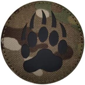 Bear Paw IR Patches for Embroidery Cloth Patch Badge Hook & Loop IR Patch