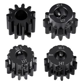 4pcs Pinion Gears M1.5 8mm Shaft Hole 11T 12T 13T 14T Steel Motor Gear Set for 1/5 1/6 1/7 1/8 1/10 Tra-xxas Arrma HSP HPI AXIAL LOSI RC Car Brushed Brushless Motor