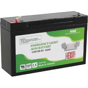 Casil 6v 5ah Battery AGM SLA Rechargeable Battery Replaces 6v 4.5 ah Rechargeable Battery, 6v Battery for Ride on Toys, Emergency Lights ELB-0604 Battery ELB0604