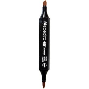 AD Marker Chartpak Spectra, Tri-Nib and Brush Dual-Tip, Light Umber, 1 Each (S086AD)