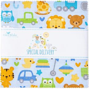 توصيل خاص Riley Blake 5 بوصة المكدس ، 42 مربعات لحاف Precut Fabric بواسطة Doodlebug Design Inc.