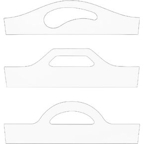 Dicosmetic 3pcs مقبض المقبض لوحة القالب 3 قوالب أنماط لقوالب التوجيه الاكريليك الخشبية لمركبة المطبخ DIY