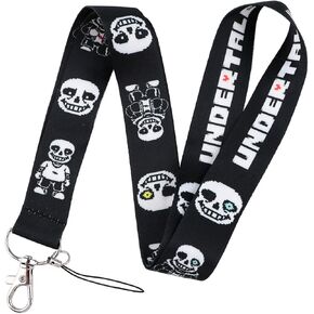 Pinstant Undertale Sans Indie Video Game 17.7" Neck Lanyard Keychain Holder ID Badge Mobile Phone Pin Strap