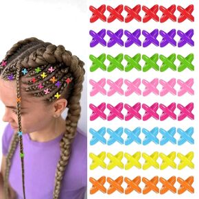 Hair 60 PCS Beads for Braids Candy Color LOC Dreadlock and Hair Jewelry Association Cute Starms Charms Clips Make Jewelry Making Kit for Kids and Women (Multicolor)