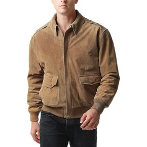 Landing Leathers Men Air Force A-2 Leather Flight Bomber Jacket (Regular and Big & Tall)