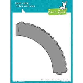 Lawn Cuts Custom Craft Die -Stitched Scalloped Cupcake Wrapper