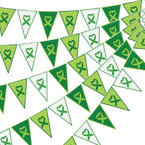 TATUO 5 PCS 49 FT DETALLESTHENTICAL DHRIVENT DRINCORTER GREEN BANNANT BANNER MENTYLESTELLE PLANGER BANNER PREESSEMBLE PAPER BANNER لمستلزمات ديكورات شهر الصحة العقلية (رائعة)