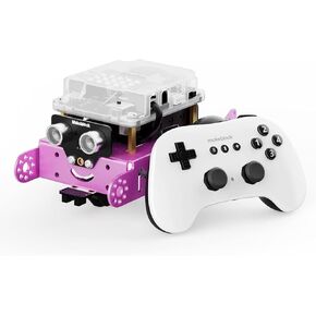 طقم روبوت Makeblock Mbot Pink مع وحدة تحكم عن بعد بلوتوث اللاسلكية ، ألعاب الروبوت للفتيات ، ألعاب البناء عن بُعد للأطفال الذين تتراوح أعمارهم