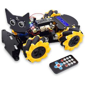 Adeept 4WD Omni-Directional Mecanum Wheels Kit Robotic Car kit لـ ESP32-S3 | Banana Pi Picow-S3 DIY STEM STEM REMOTE ROBOT ROBOT TROUBITION TOUR
