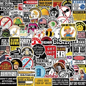 100PCS Fourth Cartoon Wing Stickers Pack, War-College Stickers, Aesthetic Vinyl Decal Stickers for Hydro Flask, Laptop, Water Bottle, Stickers for Kids, Toddlers, Teens (White)