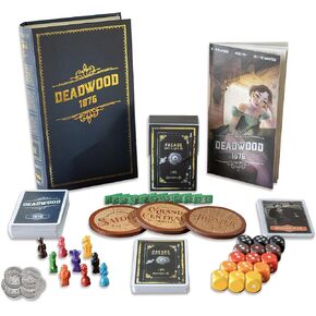 واجهة Dark CITES Series Board Game of Strategy و Diskit و Luck - لعبة البطاقات للمراهقين البالغين والأسرة - Deluxe Deadwood 1876