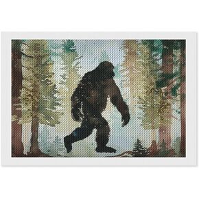 Bigfoot Forest Diamond Art Art Kits Diamond Art Painting Diamond Art Kits 5D Diamond Art Painting Kits DIY Diamond Art for Home Wall Decor 8 "X12"
