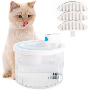 كل شيء بالنسبة لـ PAWS Wireless Cat Water Fountain مع مستشعر الحركة ، نافورة مياه الحيوانات الأليفة مع 4 مرشح ، 2L موزع مياه الحيوانات الأليفة أوتوماتيكية مع مضخة هادئة في الداخل