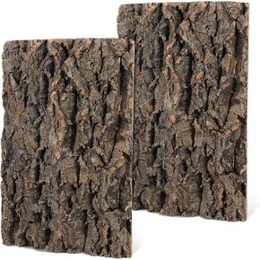 Kisangel 2pcs cork bark reptile terrarium الخلفية الطبيعية ثلاثية الأبعاد تسلق تسلق الحصير الديكور للسحلية ، السلاحف ، gecko ، التنين الملتحي ، الحرباء.