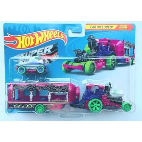 DieCast Hotwheels 2020 Super Rigs Carnival Steamer (Spooky Halloween Purple) car Included