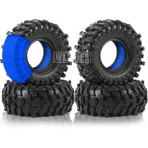 4PCS 1.9" Tires,118mm OD RC Crawler All Terrain Mud Tires Set w/Silicone Rubber Tire Insert Fit for 1:10 RC Rock Crawler Axial SCX10 90046 AXI03007 D90 TF2 Tamiya TRX-4