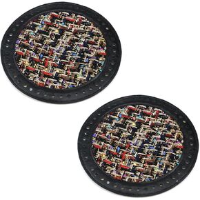 2pcs مستدير محفظة قاع للكروشيه ، 7 بوصة حقيبة اليد القاعدة Shaper لصنع حقيبة يد DIY (أسود)