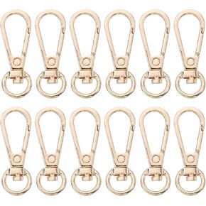 uxcell 12 pcs دواريف دوار ، 0.39 بوصة د حلقة محفظة حلقة محفظة لحقيبة اليد ، أجهزة حزام محفظة لصنع الأكياس ، ودفع بوابة جراد البحر ، والبرونز