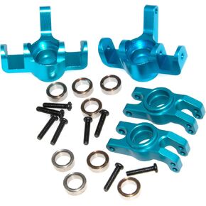 Steering Knuckle Caster Block Compatible with 1/16 MJX Hyper Go Upgrade 16207 16208 16209 16210 H16 H16BM H16GT H16DR Rc Car Bearing Aluminum Alloy Part(Titanium)