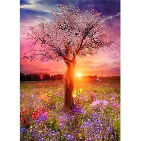 Gelanyoupin 5D DIY Painting by Number Kits for Complet Comple Mother Nature Tree of Life Plainting Rhinestone Painting (30x42cm/11.8x16.5inches)