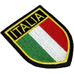 TIIT030T BR44 Italia Italy Soccer Emblem Tag Embroidered Patch Iron or Sew Size 2.16×2.75 in.
