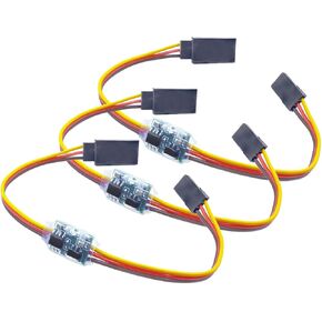 3Pcs RC Servo Signal Reverser Rotation Inverter - 3.6V-24V 5A Steering Gear Reverser for JR Futaba RC Airplanes Cars Boats and Universal Servos