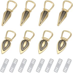 موصل سلسلة حزام Sxyyyydsg 8pcs مع داء D حلقة D-Ring الدبوس مع مسامير التعليق Clasp مشبك القابل للفصل جانب الدعاة لمحفظة DIY Clip Clip Craft Craft