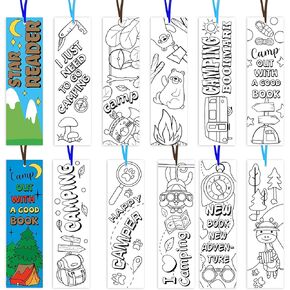إشارات تلوين لحفلات التخييم في Angolio - 150 بكسل Color Own DIY فارغة مرجعية للأطفال جائزة لعبة Art Craft Big Pack Supplies