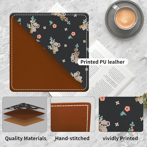 Cute Leather Bookmarks, Fun Triangle Making Corner Bookmark, Book Accessories for Reading Book Lovers, Unbreakable Page Markers for Women Men Cute Koala Flowers in Kuwait
