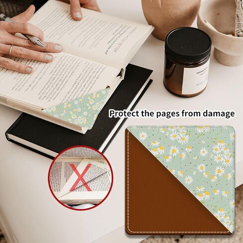 Cute Leather Bookmarks, Fun Triangle Making Corner Bookmark, Book Accessories for Reading Book Lovers, Unbreakable Page Markers for Women Men Cute Koala Flowers in Kuwait