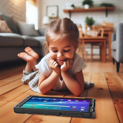 علبة Samsung Galaxy Tab A7 Lite 8.7 بوصة 2021 ، مع Kickstand ، والسيليكون المضاد للانزلاق ، وعرة مقاومة للصدمات لسيارة Samsung Galaxy Tablet A7 Lite Case للأطفال (الذهب الوردي) in Saudi Arabia
