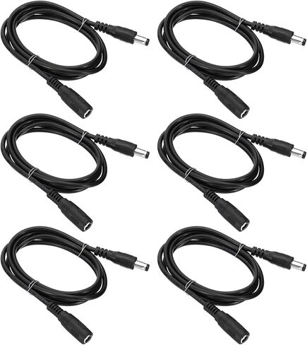 PATIKIL 3Ft Male to Female 3.5x1.35mm DC Power Extension Cable, 4 Pcs 24AWG Wire Adapter Connector Charging Cord for LED Strip DVR Router Camera, White in Saudi Arabia