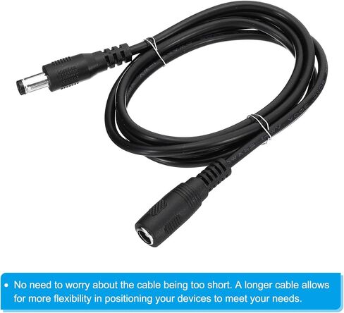 PATIKIL 3Ft Male to Female 3.5x1.35mm DC Power Extension Cable, 4 Pcs 24AWG Wire Adapter Connector Charging Cord for LED Strip DVR Router Camera, White in Saudi Arabia
