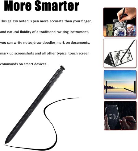 2 Pcs Note 9 S Pen WithBluetooth Replacement for Samsung Galaxy Note9 Note 9 5G Stylus Pen S Pen(Purple) in Kuwait