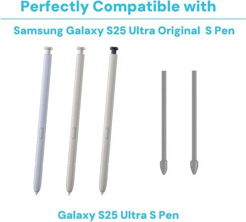 S25 Ultra S Pen Replacement for Samsung Galaxy S25 Ultra Stylus Pen, Light Gray S Pen for S25 Ultra Pen with 5 PCS Tips/Nibs Replacement (Light Gray) in Saudi Arabia