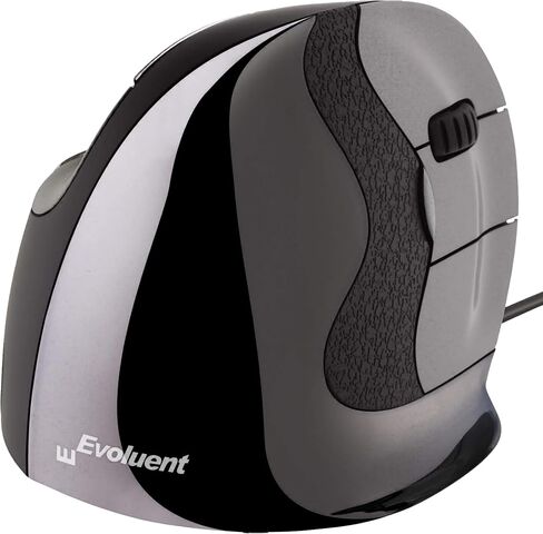 Evoluent – Inventor of The Vertical Mouse – VMDMW Ergonomic Vertical Mouse Right Hand Med USB Wireless, Sculpted for Comfort, Reduces Wrist Strain, 4 Speeds, 6 Customizable Buttons in Windows in Kuwait