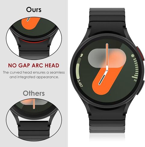 FULLIFE Compatible with Samsung Galaxy Watch 7 6 5 4 Band 40mm 44mm, Stainless Steel Metal with Magnetic Clasp No Gap Band Galaxy Watch 5 Pro/Classic 6/Classic 4/FE for Men 47mm 46mm 45mm, Silver in Kuwait