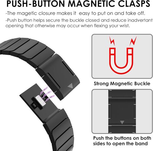 FULLIFE Compatible with Samsung Galaxy Watch 7 6 5 4 Band 40mm 44mm, Stainless Steel Metal with Magnetic Clasp No Gap Band Galaxy Watch 5 Pro/Classic 6/Classic 4/FE for Men 47mm 46mm 45mm, Silver in Kuwait