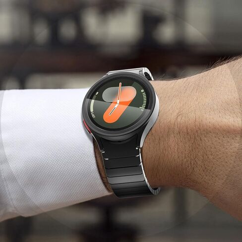 FULLIFE Compatible with Samsung Galaxy Watch 7 6 5 4 Band 40mm 44mm, Stainless Steel Metal with Magnetic Clasp No Gap Band Galaxy Watch 5 Pro/Classic 6/Classic 4/FE for Men 47mm 46mm 45mm, Silver in Kuwait