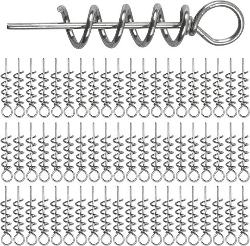 Soft Lure Bait Spring Twist Lock 150pcs Fishing Crank Hook Centering Pin for Soft Lure Bait Keeper Screw Lock Twist Lock Pins Hooks in Saudi Arabia