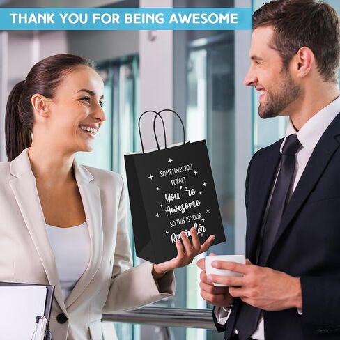 Tenceur 20 PCS Ardergy Gift Facs للموظف ، زميل في العمل ، زميل شكرًا لك مع مقابض - 8.3 × 4.3 × 10.6 بوصة ، حقائب هدايا ورقية لعيد الميلاد ، لحزب الحفلات in Saudi Arabia