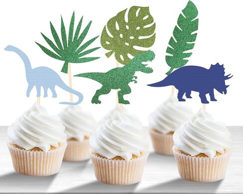 Rsstarxi 36 Pack Dragon Cupcake Toppers Dragon Baby Shower Decorations Dragon Cupcake Picks for Cartoon Fantasy Dragon Theme Kids Birthday Party Cake Decorations, Design 1 in Kuwait