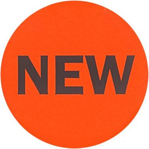 NextDayLabels - Neon Red Color ، ملصقات مستديرة/رائعة لاستخدامها في مراقبة المخزون ، البقالة ، المبيعات ، متاجر الملابس ، الملصقات 2 " - 500 ملصقات لكل لفة ، لفة واحدة لكل حزمة (جديدة) in Kuwait