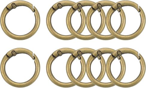 uxcell Spring O Rings, Trigger Round Snap Buckle, DIY Accessories Spring Keyring Buckle for Keychains, Purse and Handbag in Saudi Arabia