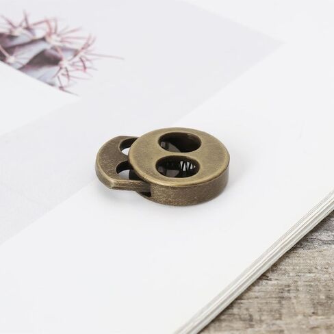 20Pcs Double Hole Spring Buckles Cord Stopper Buckle for Clothing Bag Belts Shoes Drawstring Closures 19x15x5mm in Saudi Arabia